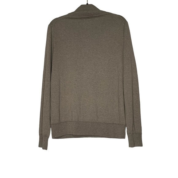 J.CREW Mercantile NWT merino Wool Blend brn grey 1/4 Zip pullover sweater Size M - Picture 2 of 7